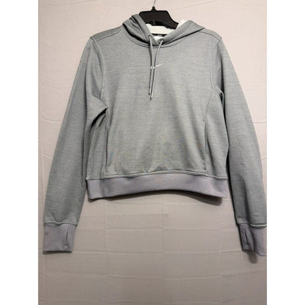 Nike Grey Cropped Hoodie Womens